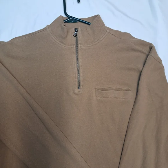 Banana Republic Men's Tan Zip-Up Sweater Size Large. - Picture 3 of 6